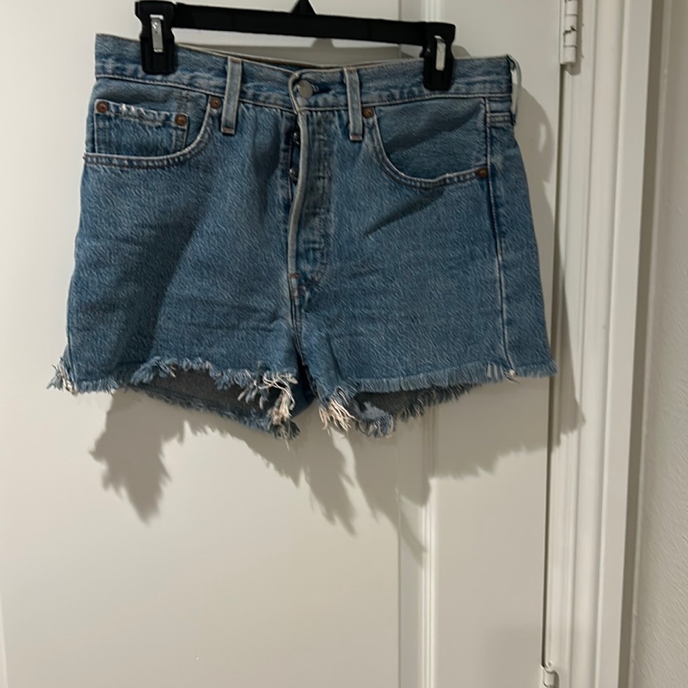 Levi's Blue Denim Cutoff Jean Shorts